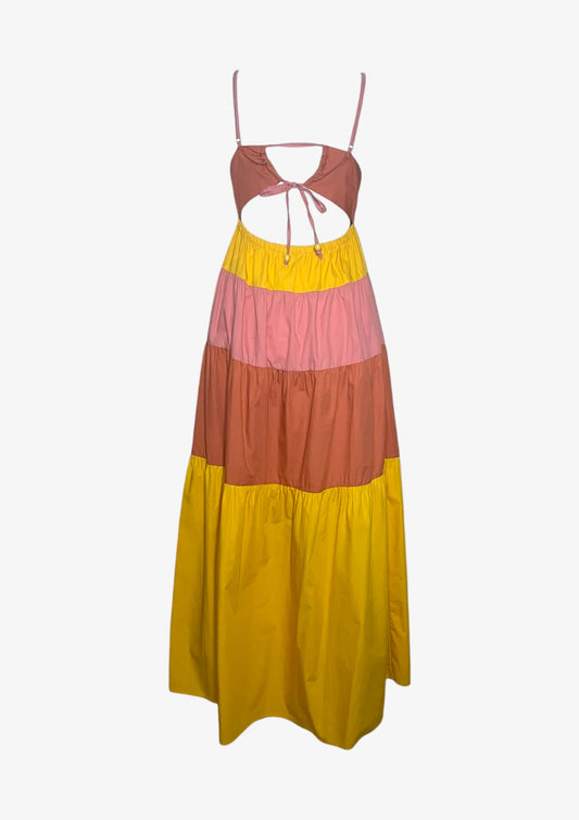 Multi Color Tiered Maxi Dress