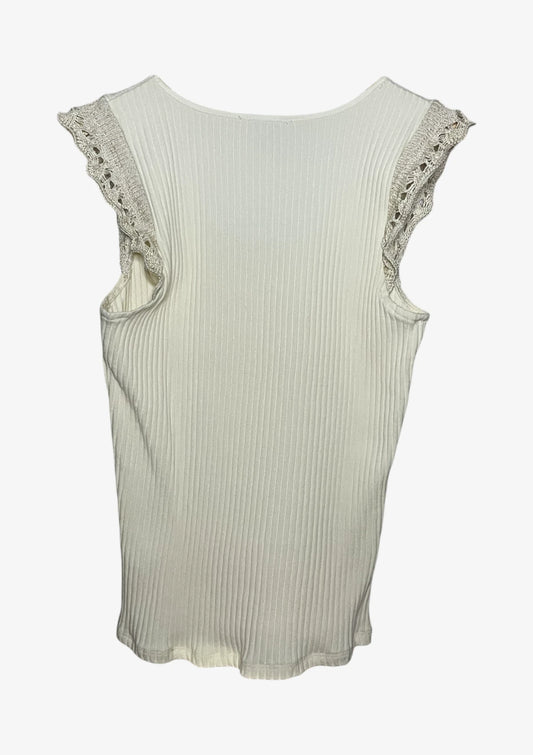 Beige/Gold Short Sleeves Top