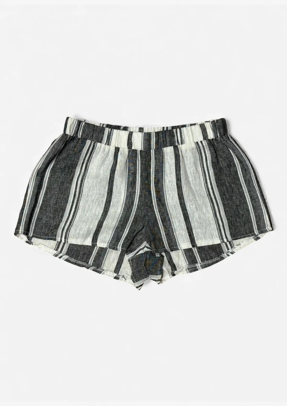 Striped shorts on a white background