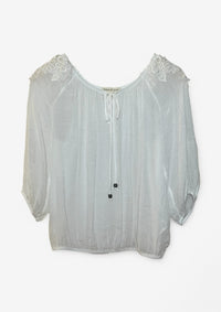 Long Sleeve Sheer Blouse