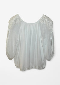 Long Sleeve Sheer Blouse