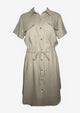 Short Sleeves Linen Mini Dress