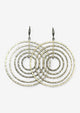 Hammered Multi Circles Earrings