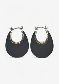 Wood and Brass Oval Hoops