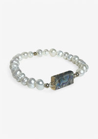 Fresh Water Pearl/Abalone Bracelet