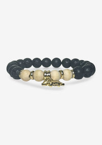 Lava/Wood Beads Bracelet