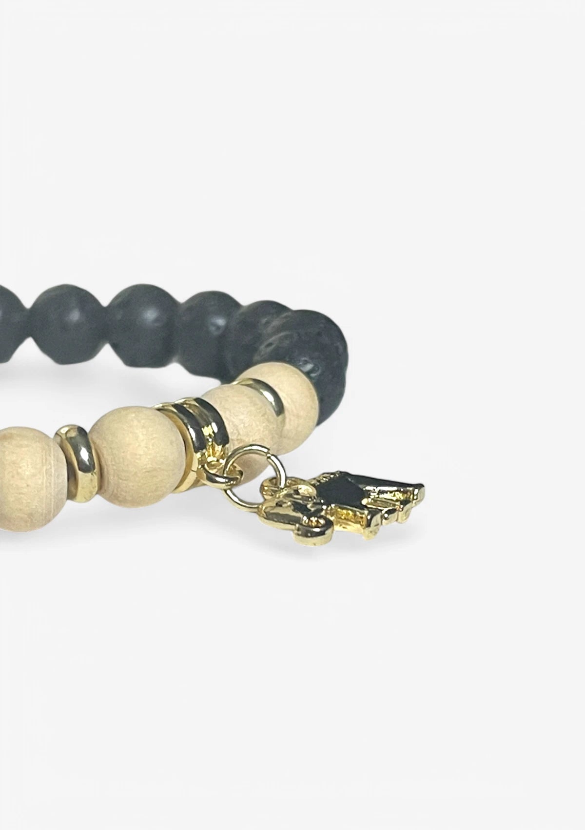 Lava/Wood Beads Bracelet