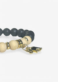 Lava/Wood Beads Bracelet