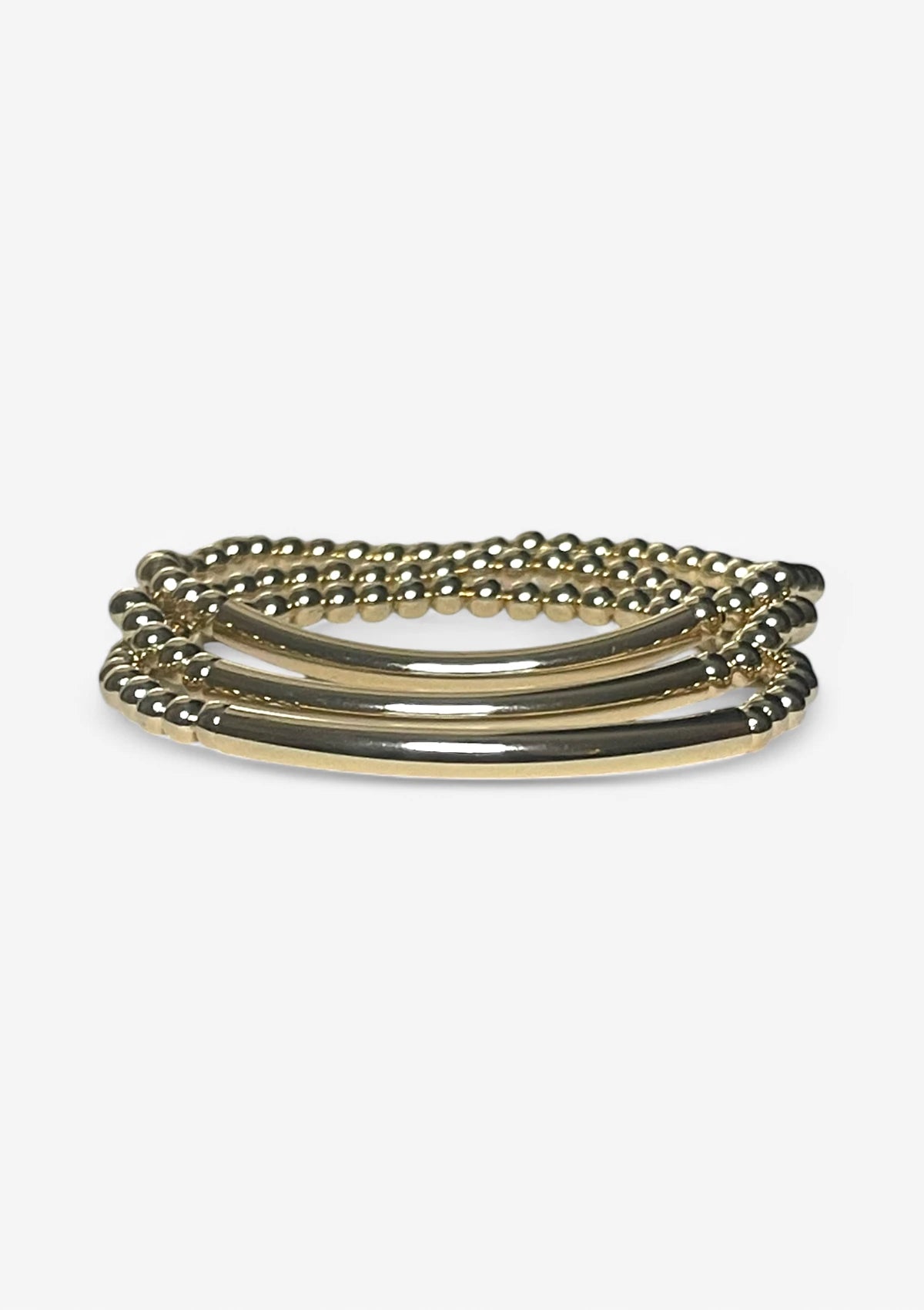 Gold Beads Multi Bracelet