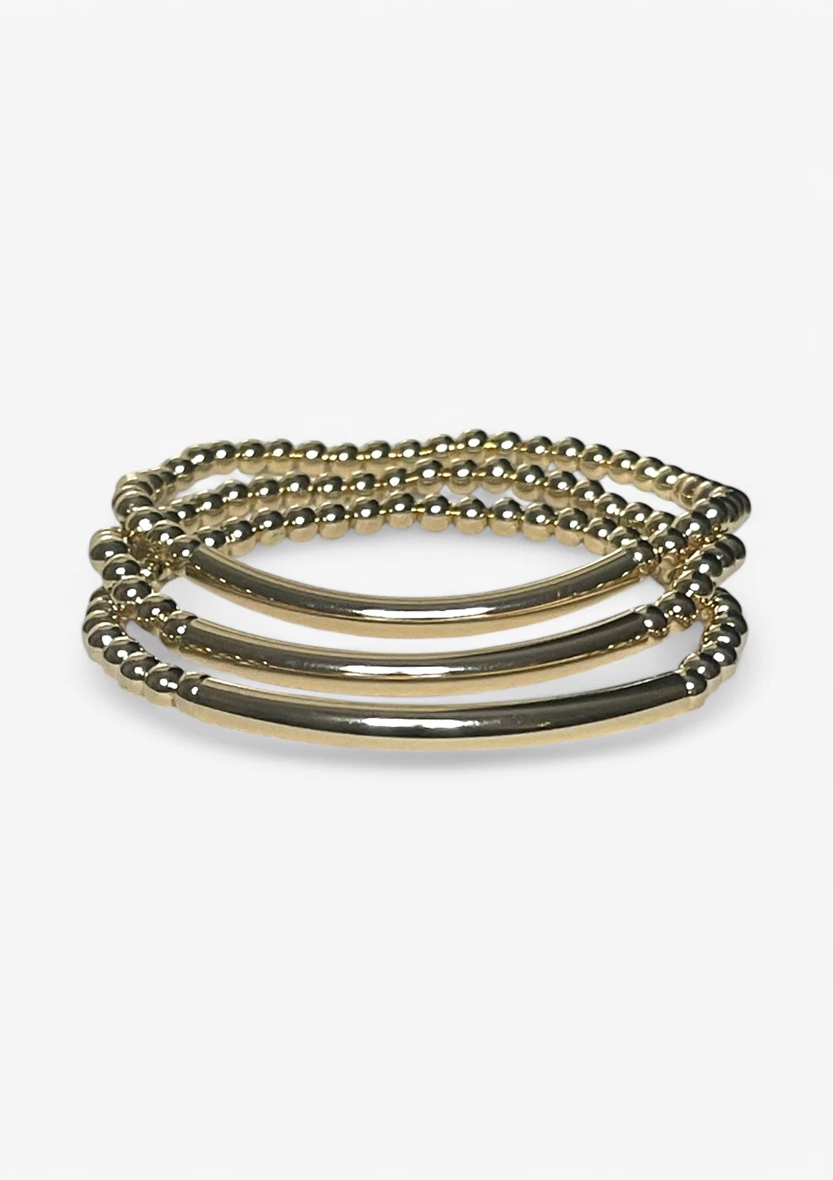 Gold Beads Multi Bracelet