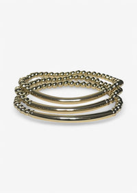 Gold Beads Multi Bracelet