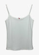 White Spaghetti Straps W/Flower Camisole