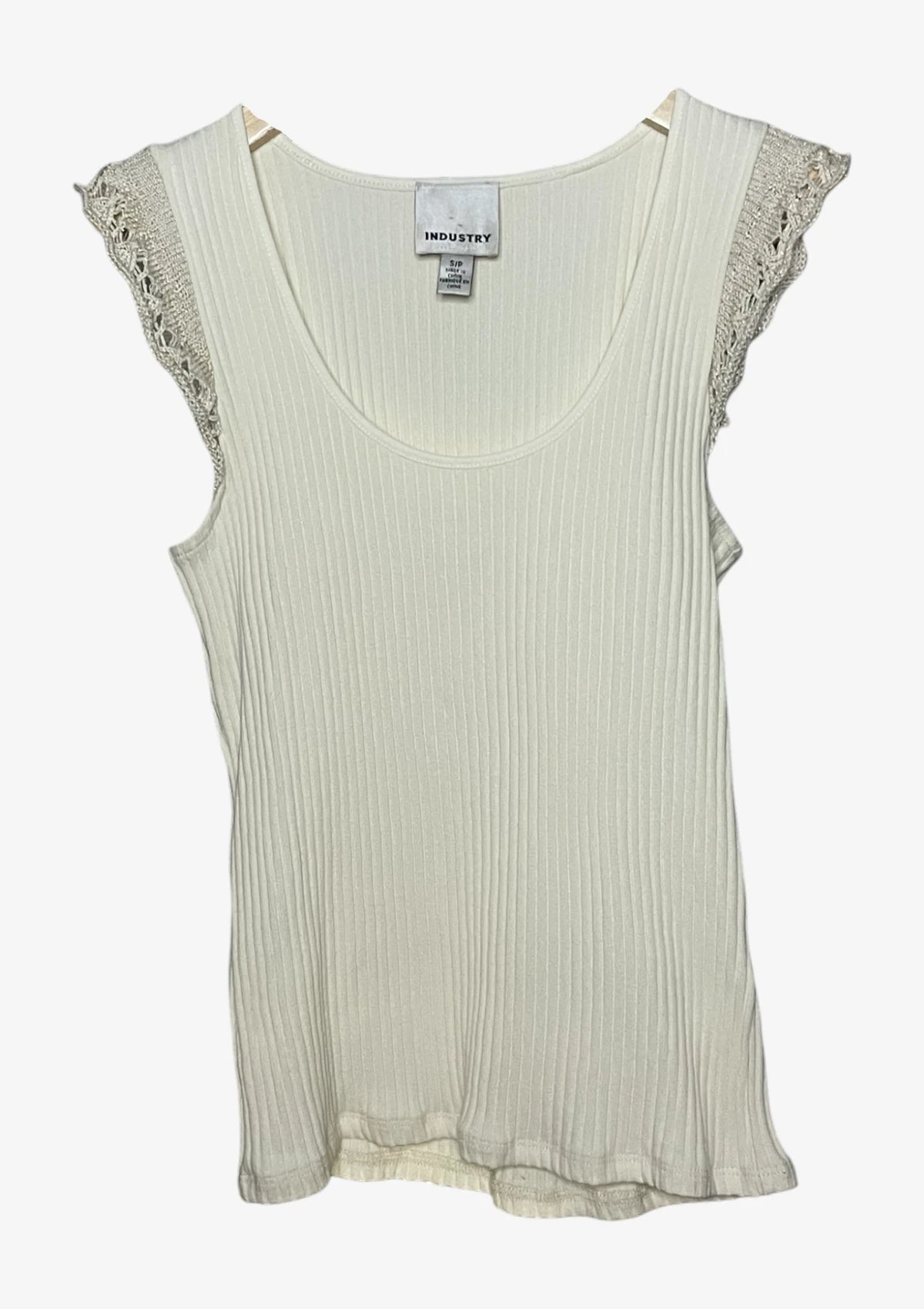 Beige/Gold Short Sleeves Top