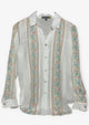 White Floral Long Sleeves Blouse