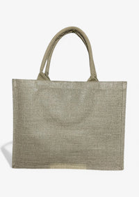 Tan Burlap Tote Bag