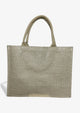 Tan Burlap Tote Bag