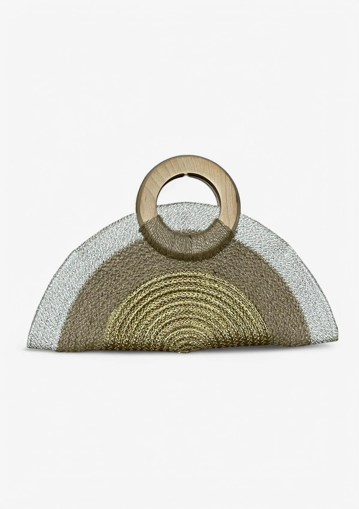Jute Half Moon Hand Bag