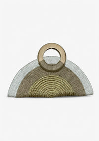 Jute Half Moon Hand Bag