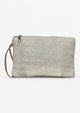 Beige Kajaia Straw Clutch Bag