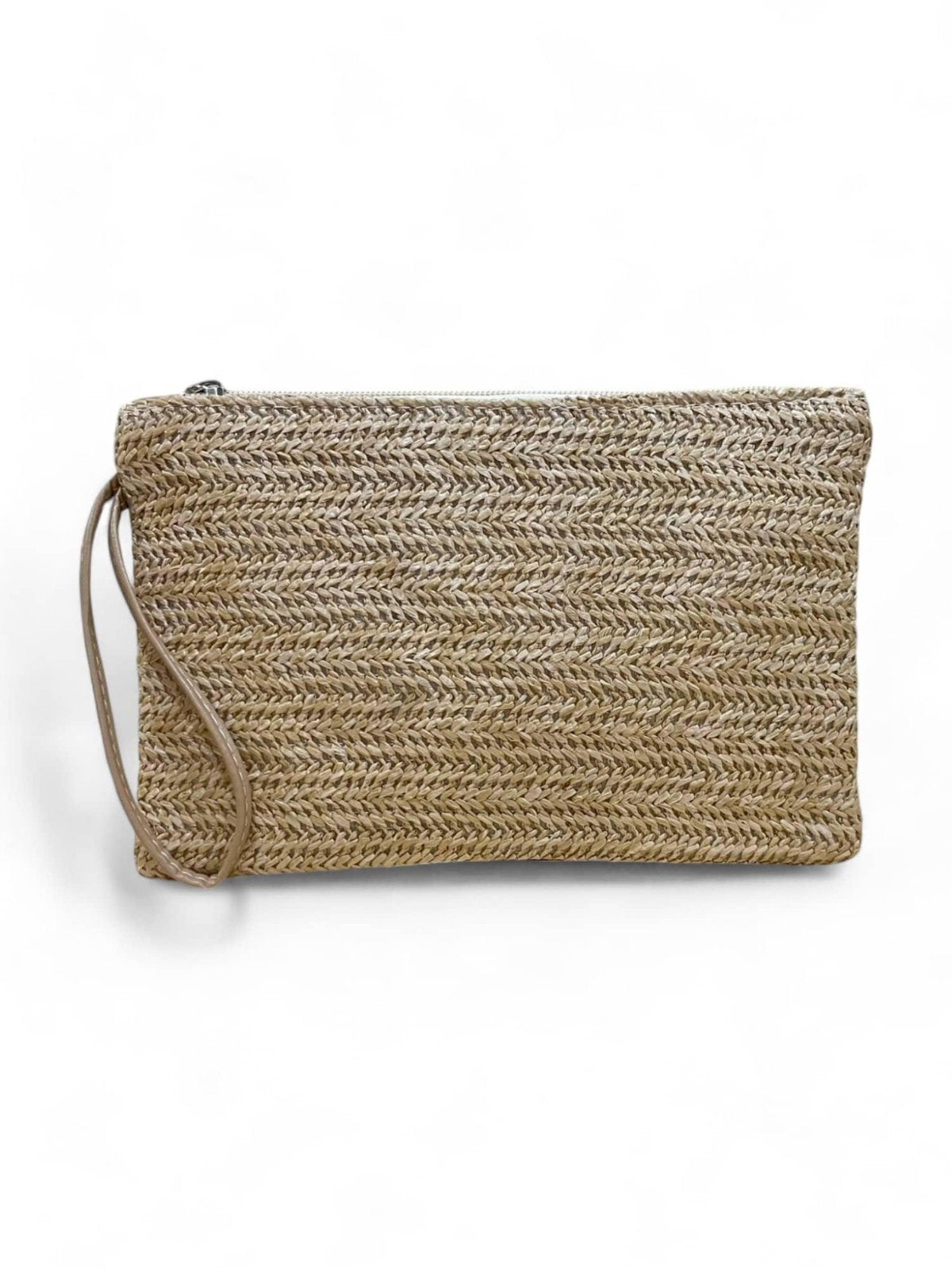 Straw clutch handbag at Mimiluca Boutique from Love Tree.