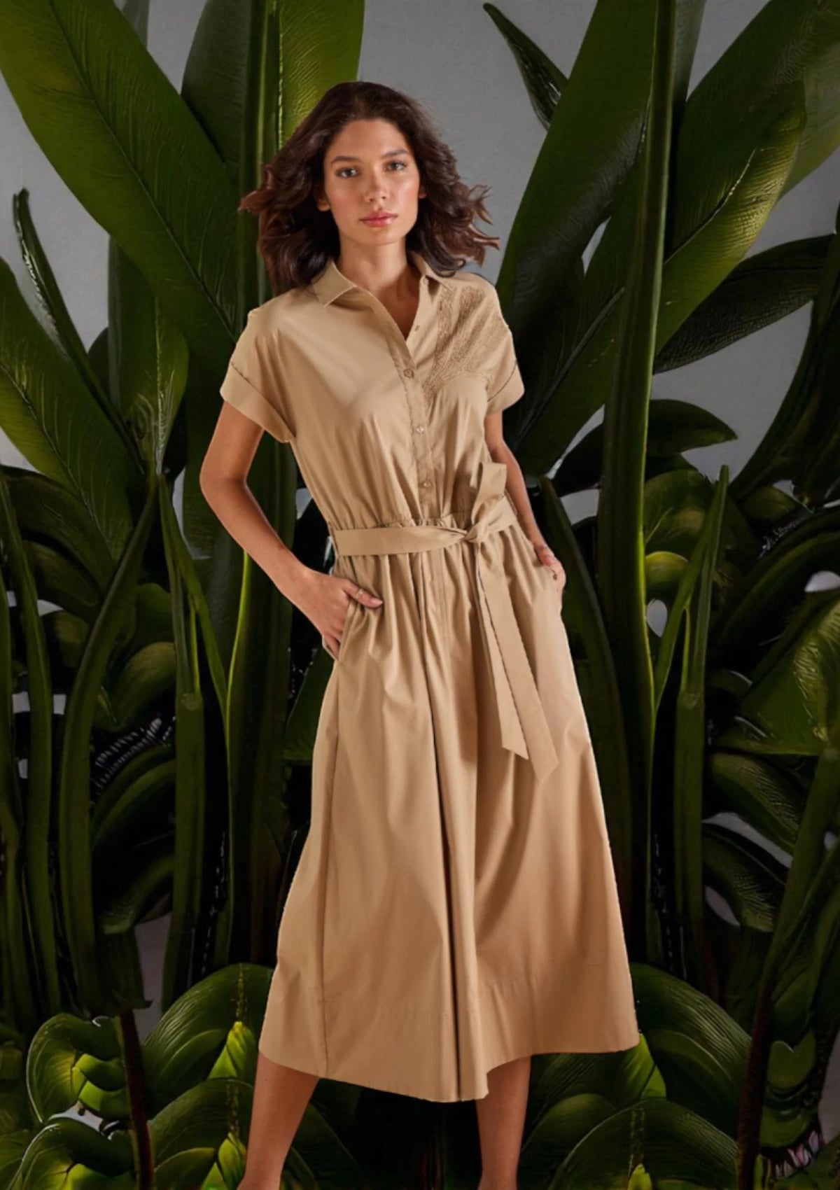 Thalessa Midi Shirt Dress