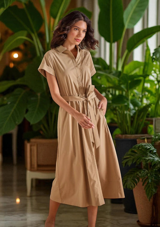 Thalessa Midi Shirt Dress